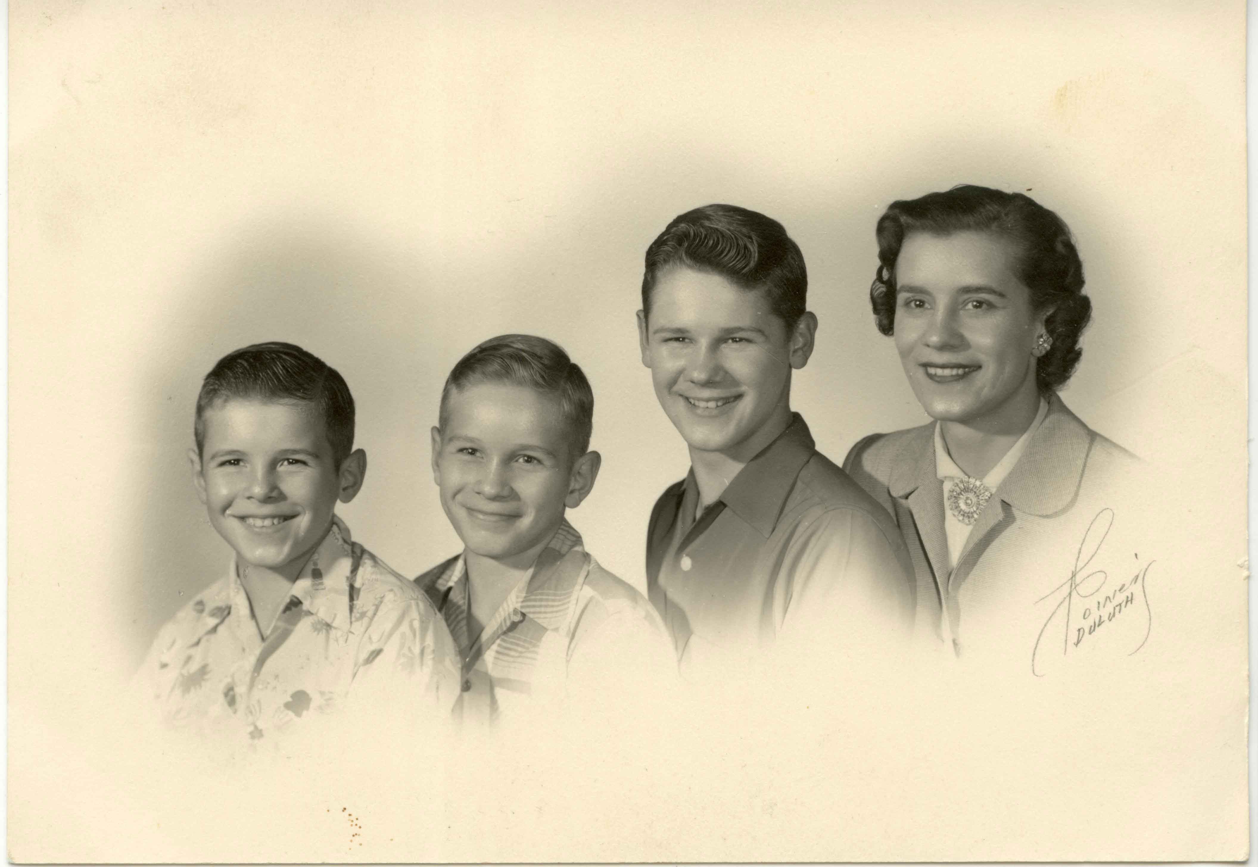 Aunt Toni Rossman and her sons Bill, George and Louis